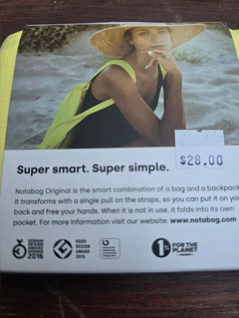 NEW!!! Notabag Convertible Bag & Backpack,Vanilla, Retail Price $28.00 US